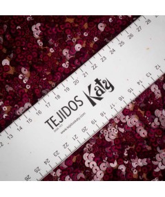 Tela de Lentejuelas "Glamour Burdeos"