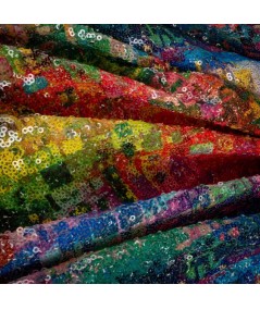 Tela de Lentejuelas Multicolor