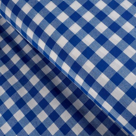 Vichy blanco y azul