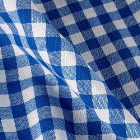 Vichy blanco y azul