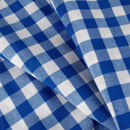Vichy blanco y azul