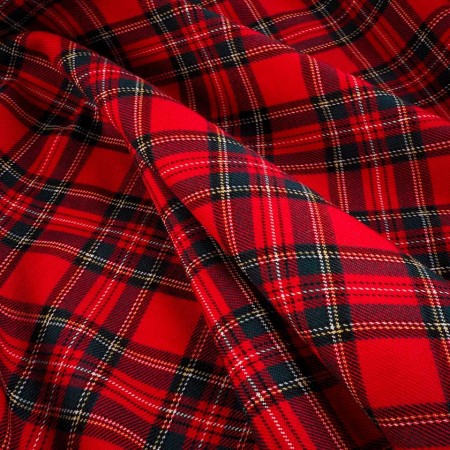 Tela de cuadros escoceses rojos – Tejido clásico por metros