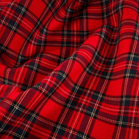 Tela de cuadros escoceses rojos – Tejido clásico por metros