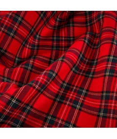 Tela de cuadros escoceses rojos – Tejido clásico por metros