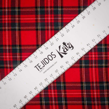 Tela de cuadros escoceses rojos – Tejido clásico por metros