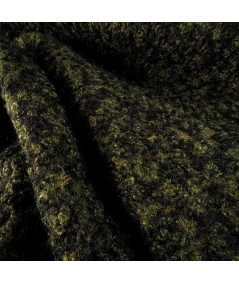 Baguilla Verde Rizada – Tela con Textura para Abrigos y Moda de Invierno
