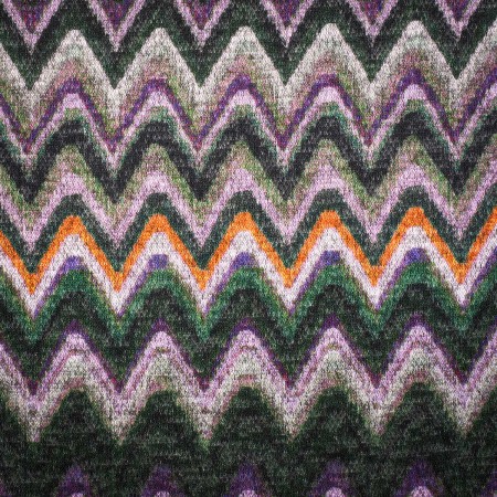 Tejido de Punto Zigzag Multicolor