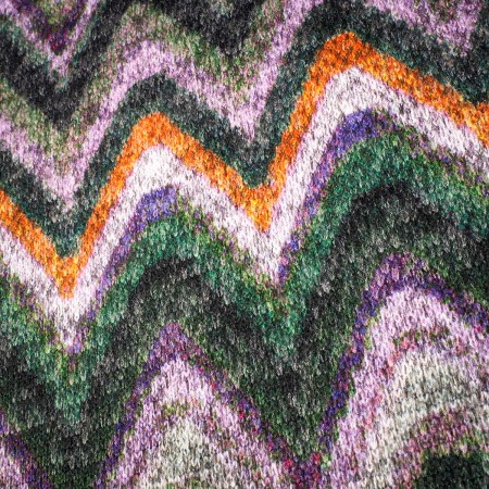 Tejido de Punto Zigzag Multicolor