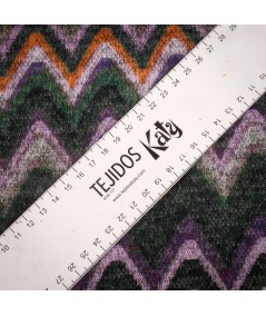 Tejido de Punto Zigzag Multicolor