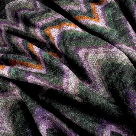 Tejido de Punto Zigzag Multicolor