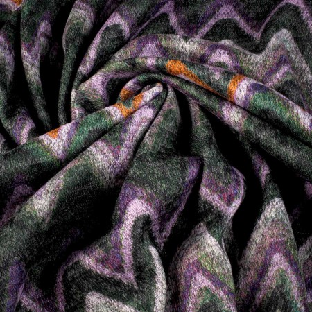 Tejido de Punto Zigzag Multicolor