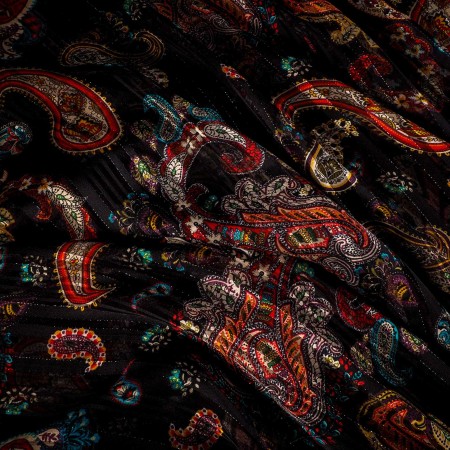 Gasa Estampada Con Diseño Cachemir