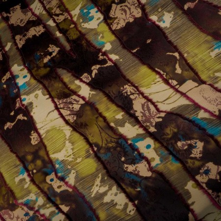Fantasía De jacquard y Fil Coupé En Verdes