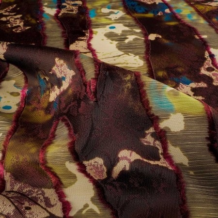 Fantasía De jacquard y Fil Coupé En Verdes