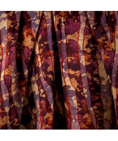 Jacquard Abstracto Fil Coupé Granate-Naranjas– Tejido Premium para Moda y Decoración