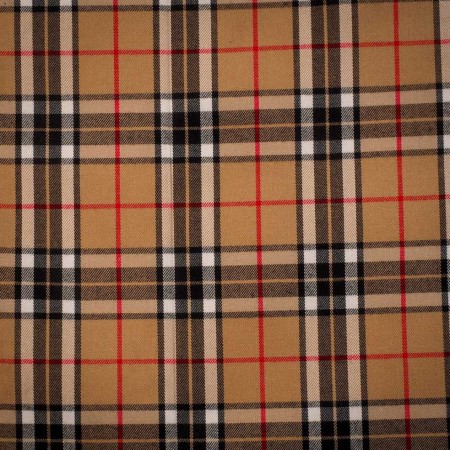 Cuadro Sastrero Clásico Beige, Negro y Rojo