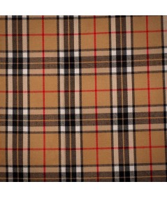 Cuadro Sastrero Clásico Beige, Negro y Rojo