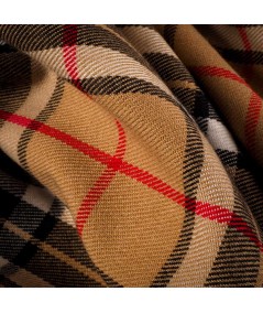 Cuadro Sastrero Clásico Beige, Negro y Rojo