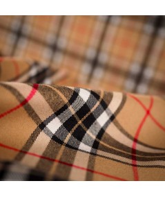 Cuadro Sastrero Clásico Beige, Negro y Rojo