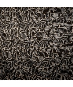 Saten Bicolor Blanco y Negro con Hojas – Naturaleza Gráfica