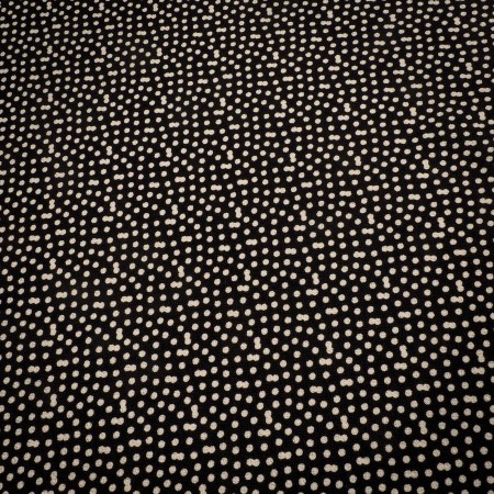Crepé Estampado de Topos Blanco y Negro