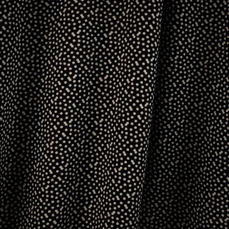 Crepé Estampado de Topos Blanco y Negro