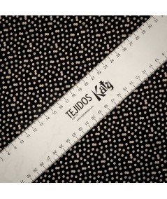 Crepé Estampado de Topos Blanco y Negro