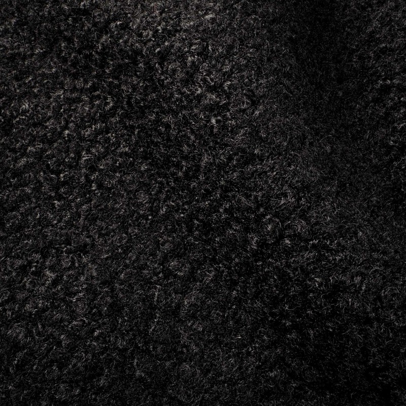 Baguilla Negra Rizada – Tela con Textura para Abrigos y Moda de Invierno