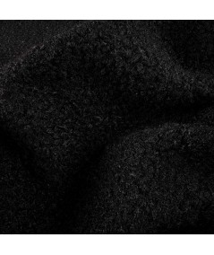 Baguilla Negra Rizada – Tela con Textura para Abrigos y Moda de Invierno