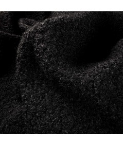 Baguilla Negra Rizada – Tela con Textura para Abrigos y Moda de Invierno