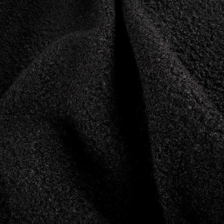 Baguilla Negra Rizada – Tela con Textura para Abrigos y Moda de Invierno