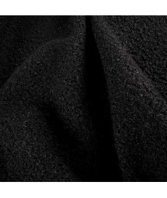 Baguilla Negra Rizada – Tela con Textura para Abrigos y Moda de Invierno