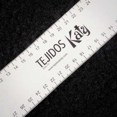 Baguilla Negra Rizada – Tela con Textura para Abrigos y Moda de Invierno