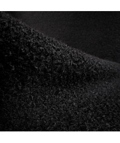Baguilla Negra Rizada – Tela con Textura para Abrigos y Moda de Invierno