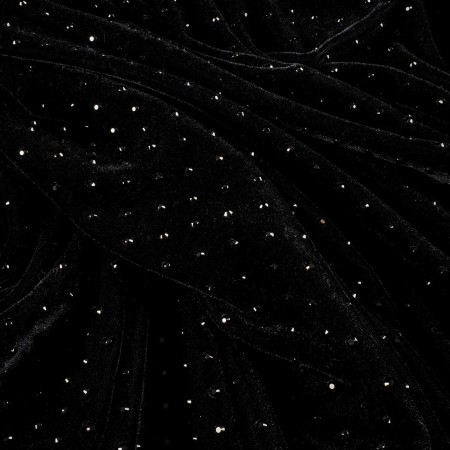 Terciopelo Negro con Pedrería