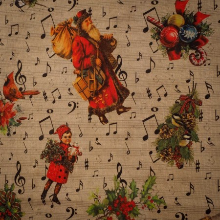 Loneta Navideña Vintage con...