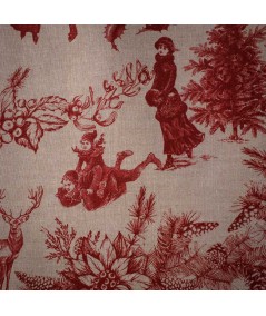 Loneta Navideña Clásica Escenas Invernal