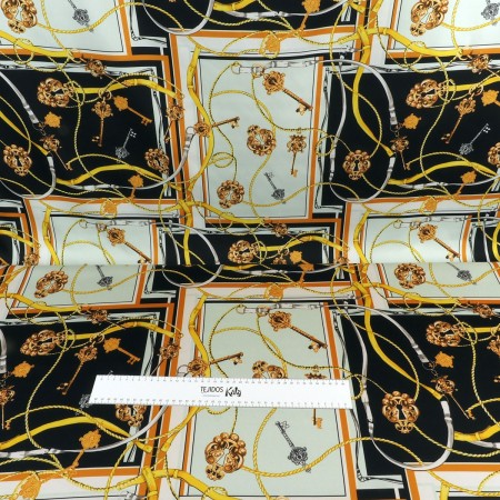 Satén estampado estilo "Versace"