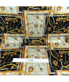 Satén estampado estilo "Versace"