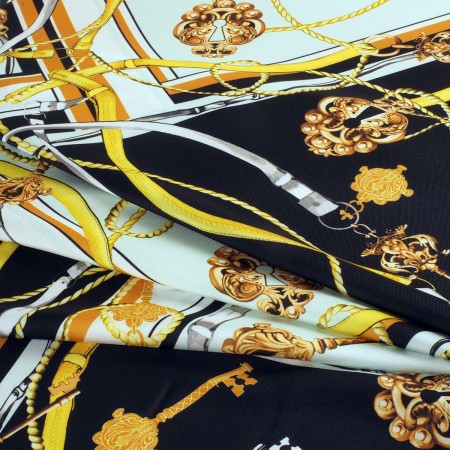 Satén estampado estilo "Versace"