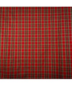 Tela de Manteleria Navideña Clásica Roja de Cuadros Escoceses – Tela de Mantelería Resistente