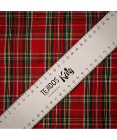 Tela de Manteleria Navideña Clásica Roja de Cuadros Escoceses – Tela de Mantelería Resistente