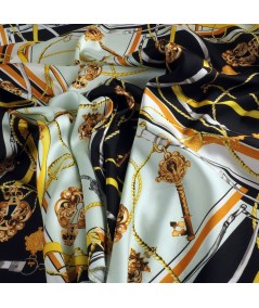 Satén estampado estilo "Versace"