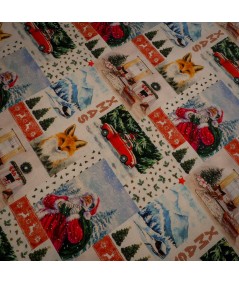 Popelín navideño santa