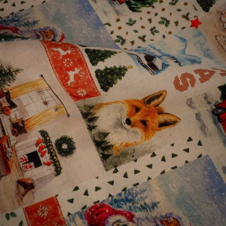 Popelín navideño santa