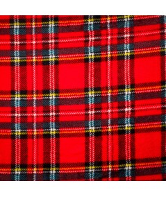 Coralina escocesa roja – Tela polar suave de cuadros