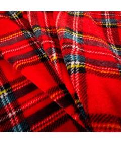Coralina escocesa roja – Tela polar suave de cuadros