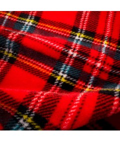 Coralina escocesa roja – Tela polar suave de cuadros