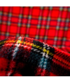 Coralina escocesa roja – Tela polar suave de cuadros