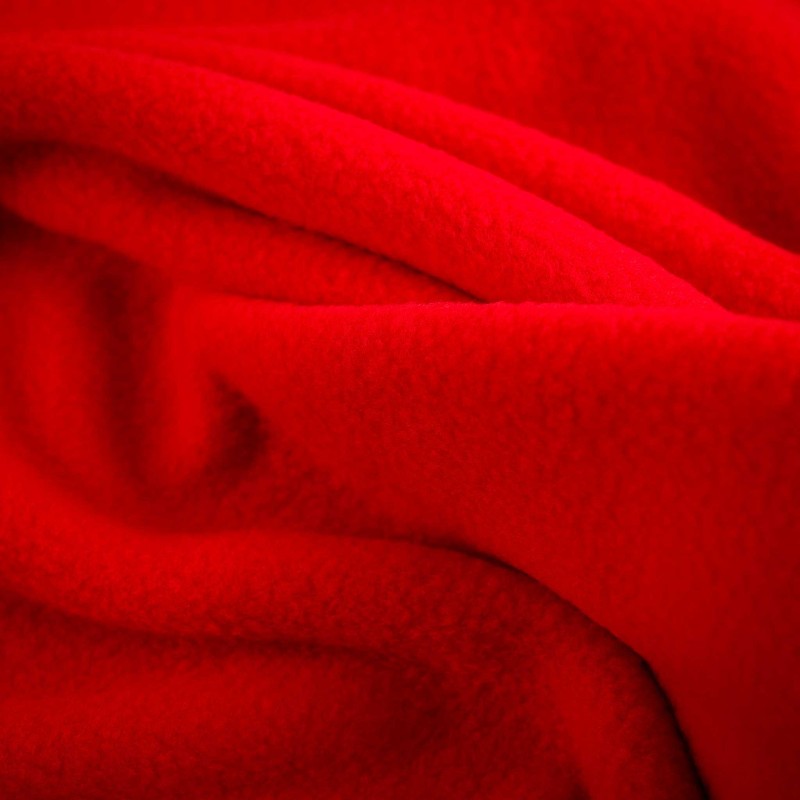 Tejido polar rojo